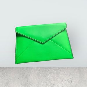 Rebecca Minkoff Neon Green Envelope Clutch